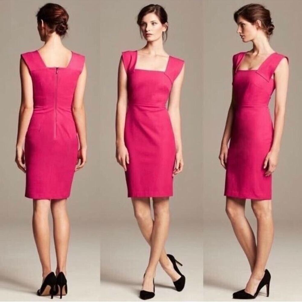 Banana Republic X Roland Mouret Limited Edition 0P Petite Pink Body con Dress
